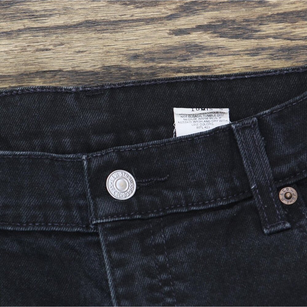 Levi's Womens Vintage Y2K Relaxed Fit Tapered Leg Jeans Black 10 Misses Short - Picture 4 of 7